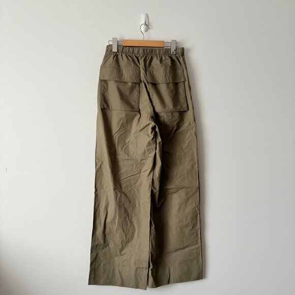 Aritzia Babaton System Poplin Pant Wide Leg Pants Army Olive Green Size Small - Picture 6 of 8